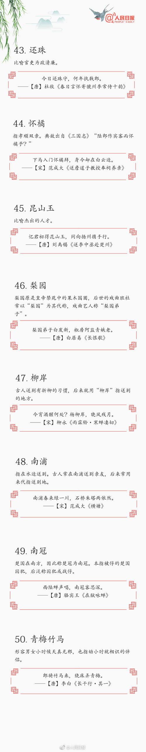 常識積累：70個詩詞中的文化典故